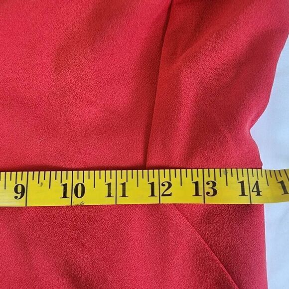 She + Sky Amelia Ruffle Dress Red Women's  Size M G11 - Picture 9 of 13
